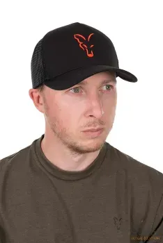 Fox Trucker Cap Black/Orange - Fox Hálós Baseball Sapka