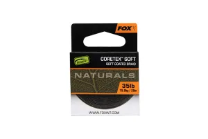 Fox Coretex Soft Naturals Soft Coated Braid 20 méter 35 lb - Fox Lágy Bevonatos Fonott Előkezsinór