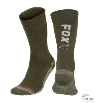Fox Green Silver Thermolite Socks Méret:40-43 - Fox Zöld-Ezüst Thermo Zokni