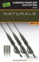 Fox Ólommentes Süllyedő Ólomklipszes Bojlis Szerelék 30lb - Fox Naturals Submerge Power Grip Lead Clip Rigs