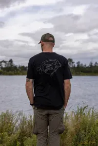 Korda One Liner Tee Black 4XL - Korda Horgász Póló