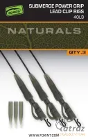 Fox Ólommentes Süllyedő Ólomklipszes Bojlis Szerelék 40lb - Fox Naturals Submerge Power Grip Lead Clip Rigs