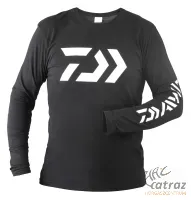 Daiwa D-Vec LS Shirt Black Méret: 2XL - Daiwa Fekete Hosszú Ujjú Póló