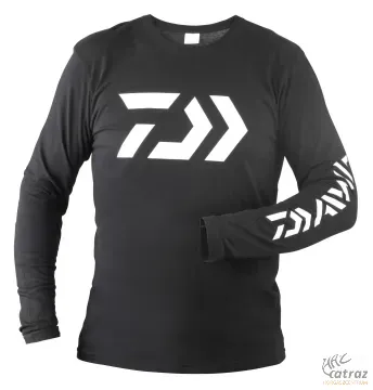 Daiwa D-Vec LS Shirt Black Méret: 2XL - Daiwa Fekete Hosszú Ujjú Póló