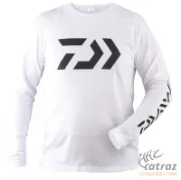 Daiwa D-Vec LS Shirt White Méret: 2XL - Daiwa Fehér Hosszú Ujjú Póló