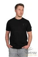 Fox Black Large Print T-Shirt Méret: L - Fox Horgász Póló Camo Logóval