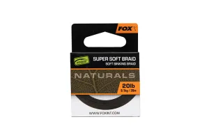 Fox Naturals Super Soft Sinking Braid Hooklength 20 méter 20 lb - Fox Süllyedő Lágy Előkezsinór