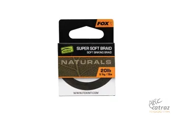 Fox Naturals Super Soft Sinking Braid Hooklength 20 méter 20 lb - Fox Süllyedő Lágy Előkezsinór