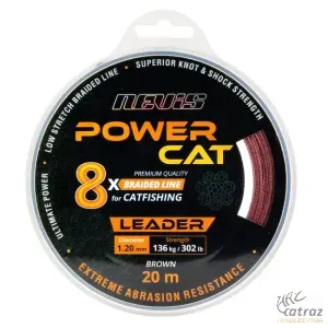 Nevis Powercat Braid Leader X8 20m 0,60mm - Nevis Harcsázó Fonott Előtétzsinór