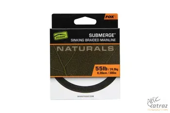 Fox Submerge Naturals Braid Sinking Braided Mainline 300 méter 0,30 mm - Fox Fonott Süllyedő Főzsinór