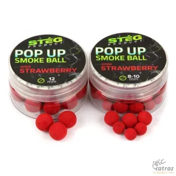 Stég Product Pop-Up Smoke Ball 8-10mm Strawberry - Stég Epres Pop-Up Csali