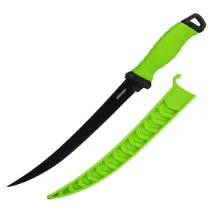 Nevis Profi Filéző Kés 23cm Fekete Zöld - Nevis Horgász Kés