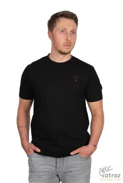 Fox Black Large Print T-Shirt Méret: 2XL - Fox Horgász Póló Camo Logóval