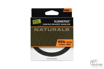 Fox Submerge Naturals Braid Sinking Braided Mainline 600 méter 0,25 mm - Fox Fonott Süllyedő Főzsinór