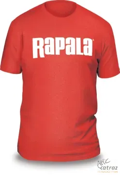 Rapala Next Level Tee Red/White Logo Méret: M - Rapala Piros/Fehér Horgász Póló