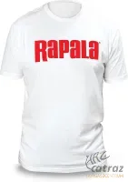 Rapala Next Level Tee White/Red Logo Méret: M - Rapala Fehér/Piros Horgász Póló