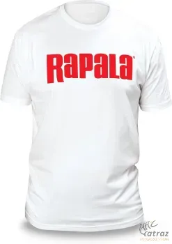 Rapala Next Level Tee White/Red Logo Méret: M - Rapala Fehér/Piros Horgász Póló