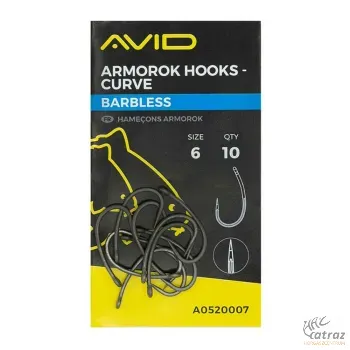 Avid Carp Armorok Curve Barbless Méret: 6 - Avid Szakállnélküli Pontyozó Horog