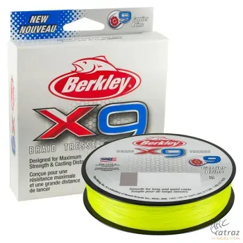 Berkley X9 Braid Fluo Green 0,10mm 150m - Berkley Fonott Pergető Zsinór