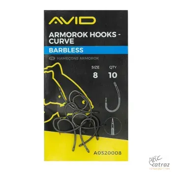 Avid Carp Armorok Curve Barbless Méret: 8 - Avid Szakállnélküli Pontyozó Horog