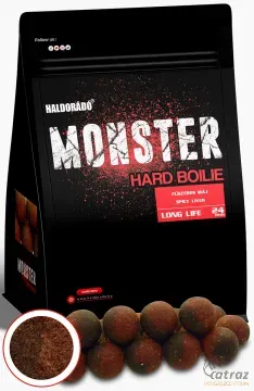 Haldorádó Monster Hard Boilie 24+ mm Fűszeres Máj - Haldorádó Kemény Bojli