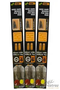 Előkötött Horog Fox Wide Gape PVA Rig X2 25lb S:4