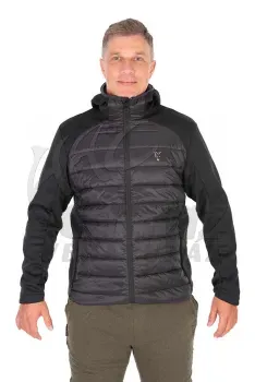 Fox Collection Hybrid Jacket Black/Orange L - Fekete/Narancs Horgász Kabát