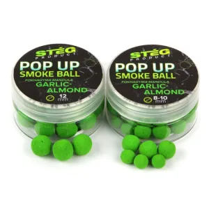 Stég Product Pop-Up Smoke Ball 12mm Garlic & Almond - Stég Epres Pop-Up Csali
