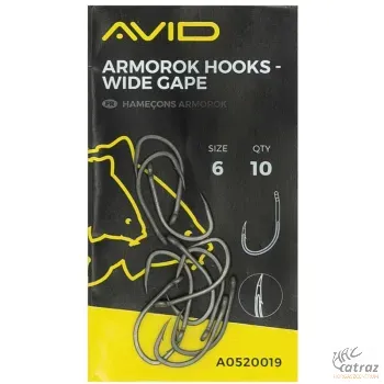 Avid Carp Armorok Wide Gape Méret: 6 - Avid Szakállas Pontyozó Horog