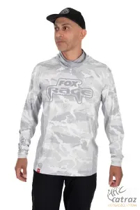 Fox Rage Kapucnis UV Álló Felső Méret: M - Fox Rage Hooded Light Camo Top