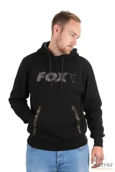 Fox Black Camo Print Hoody Méret:L - Fox Fekete Camo Kapucnis Pulóver
