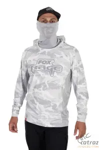 Fox Rage Kapucnis UV Álló Felső Méret: M - Fox Rage Hooded Light Camo Top