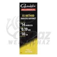 Gamakatsu Pro Commercial XS Method Eyed Ready Rig - Előkötött Horog 14-es Méretű Horoggal Csalitüskével