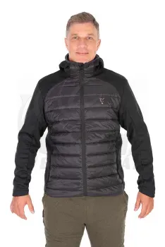 Fox Collection Hybrid Jacket Black/Orange XL - Fekete/Narancs Horgász Kabát