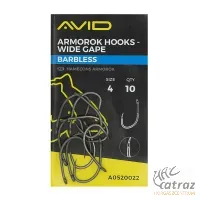 Avid Carp Armorok Wide Gape Barbless Méret: 4 - Avid Szakállnélküli Pontyozó Horog