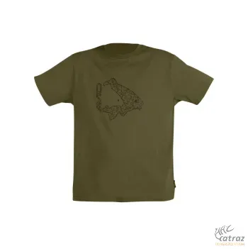 Avid Icon T-Shirt Khaki Méret: S - Avid Carp Horgász Póló