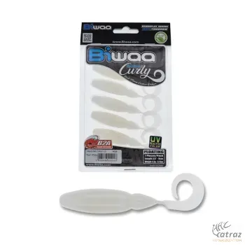 Biwaa Tailgunr Curly 3.5" 008 Pearl White UV - Biwaa Gumihal 9cm