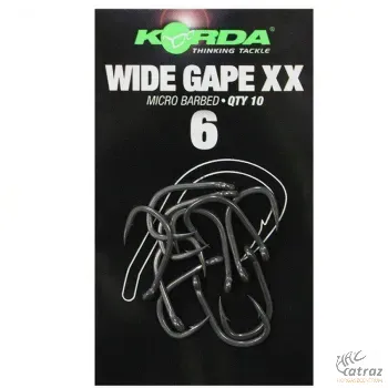 Korda Wide Gape XX Erősített Pontyozó Horog - Méret: 2