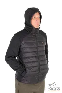 Fox Collection Hybrid Jacket Black/Orange XL - Fekete/Narancs Horgász Kabát