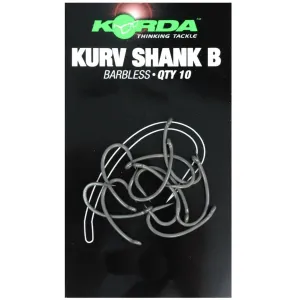 Korda Kurv Shank Barbless Horog Méret: 4 - Korda Kurv Shank Szakállnélküli Pontyozó Horog