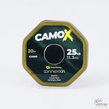 RidgeMonkey Connexion CamoX Soft Coated Hooklink 25lb - Lágy Bevonatos Előkezsinór 20 méter