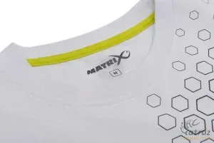 Matrix Fehér Horgász Póló Méret: L - Matrix White Hex Print T-Shirt