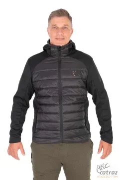 Fox Collection Hybrid Jacket Black/Orange 2XL - Fekete/Narancs Horgász Kabát
