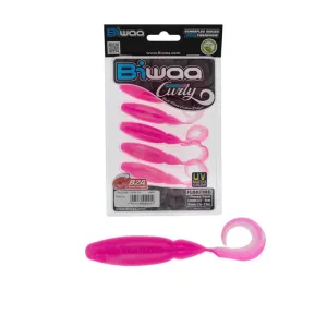 Biwaa Tailgunr Curly 3.5" 304 Pink Ice UV - Biwaa Gumihal 9cm