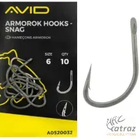 Avid Carp Armorok Snag Méret: 6 - Avid Szakállas Pontyozó Horog