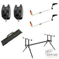 Carp Spirit Rod Pod Szett - Carp Spirit Alu-Lite Eco Rod Pod + Carp Academy Flash Elektromos Kapásjelző + Piros Swinger Kapásjelző