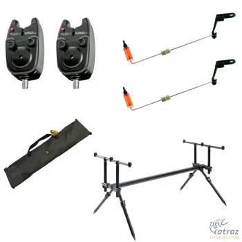 Carp Spirit Rod Pod Szett - Carp Spirit Alu-Lite Eco Rod Pod + Carp Academy Flash Elektromos Kapásjelző + Piros Swinger Kapásjelző