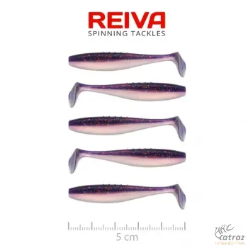 Reiva Flat Minnow Shad Purple Pearl Gumihal - Reiva Műcsali 5 cm 5 db/csomag