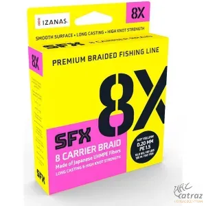 SFX 8X Braid Low Vis Green 0,185 mm Fonott Pergető Zsinór - Sufix Fonott Zsinór 135 méter