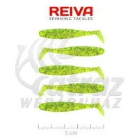 Reiva Flat Minnow Shad Poppy Green Gumihal - Reiva Műcsali 5 cm 5 db/csomag